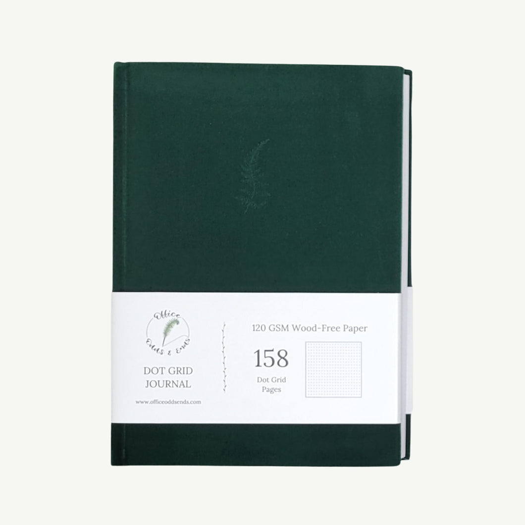 A5 Dotted Notebook, Emerald Green