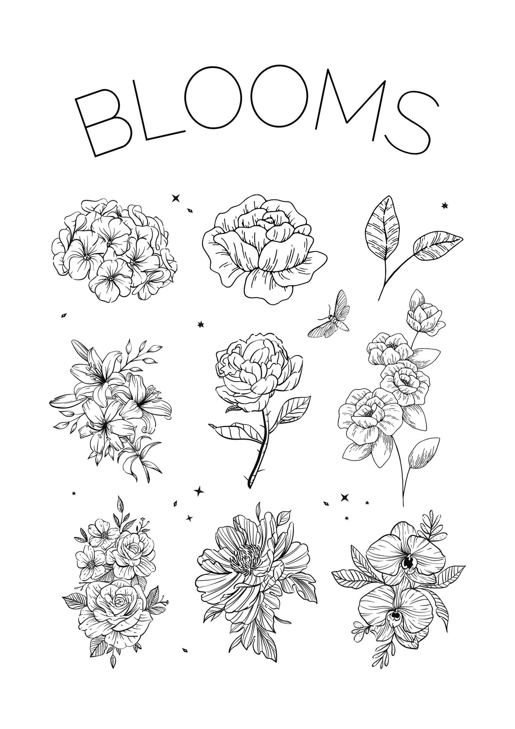 Blooms Coloring Sheet