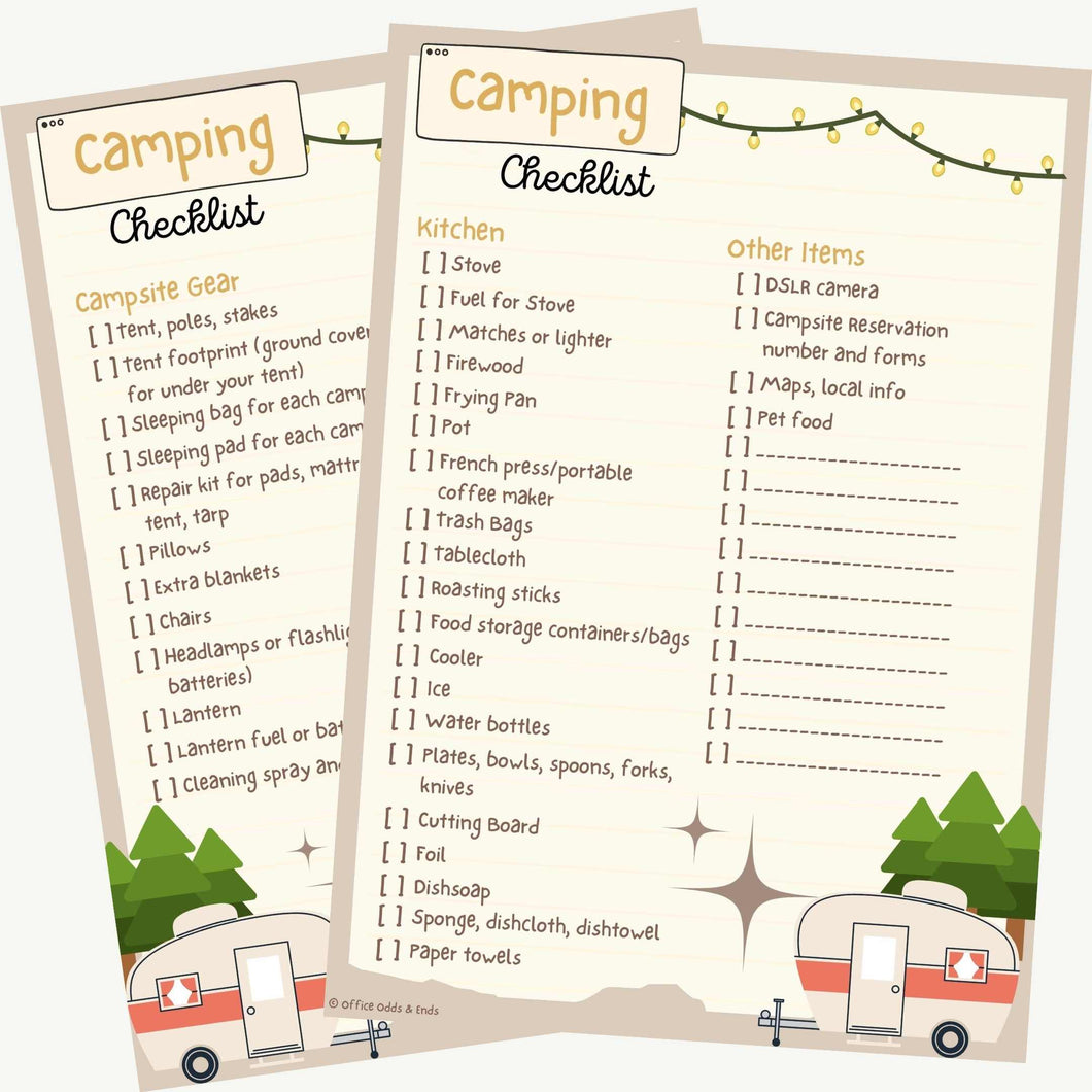 Camping Checklist