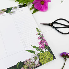 Load image into Gallery viewer, Summer Garden A4 Weekly Desk Pad Planner
