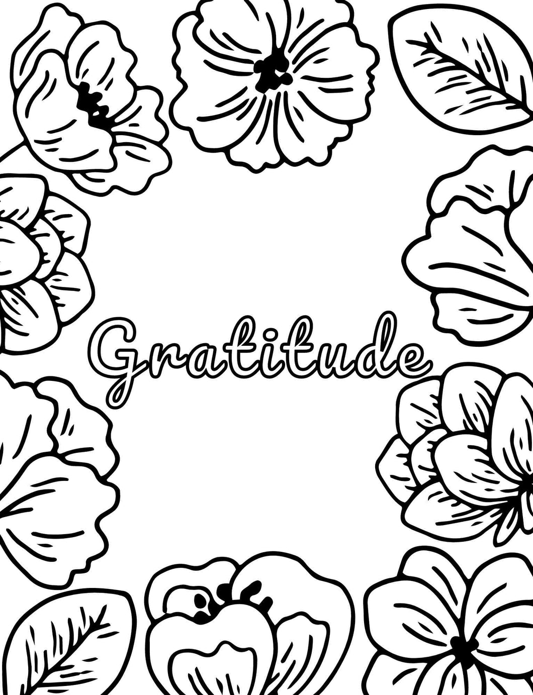 Gratitude Coloring Sheet