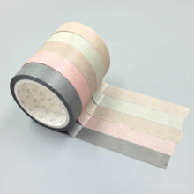 Load image into Gallery viewer, Natural Solids Set of 5 Slim Washi Tapes
