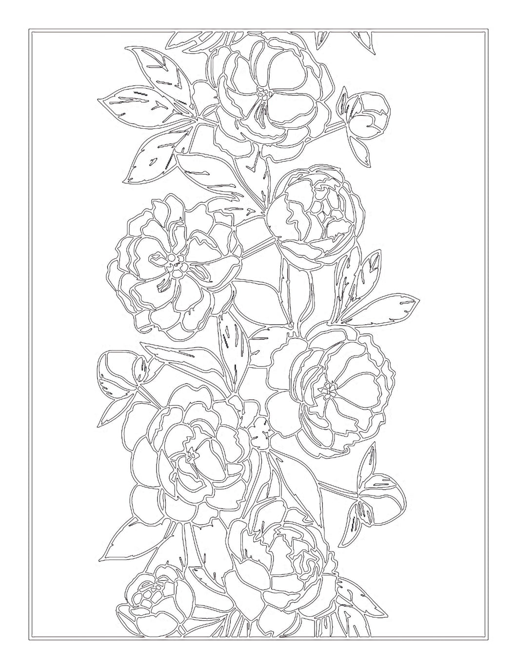 Roses Coloring Sheet