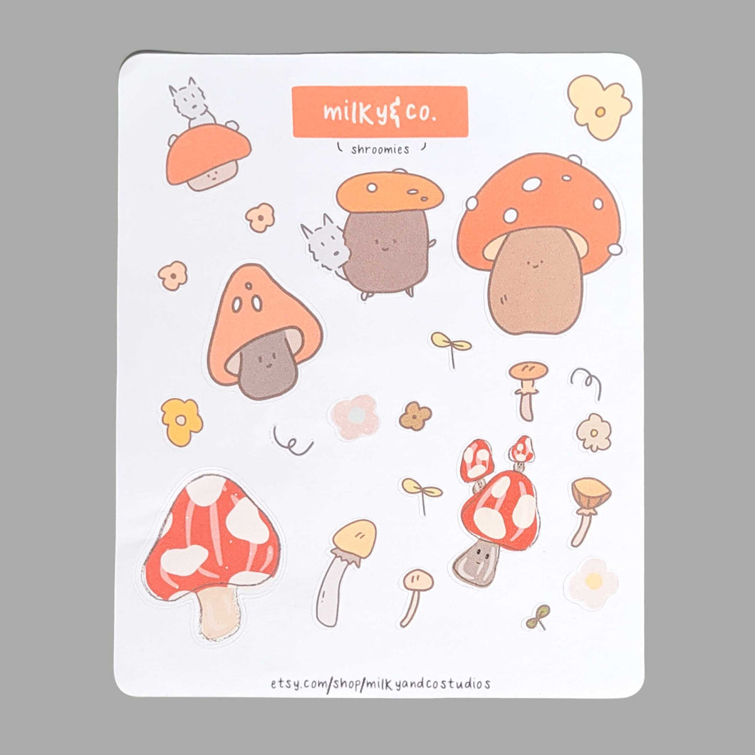 Shroomies with Expressions Sticker Sheet