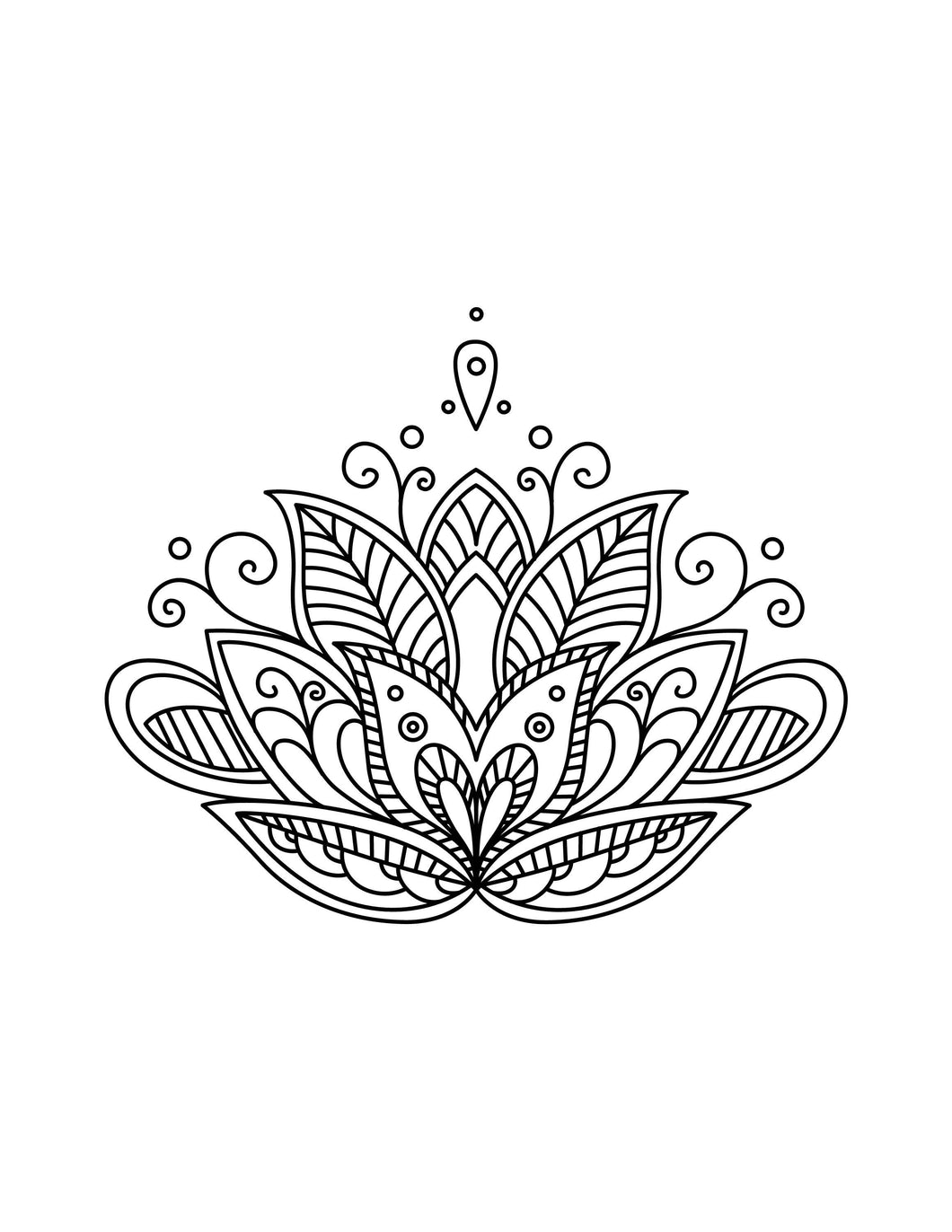 Succulent Mandala Coloring Sheet